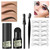 One Step Brow Stamp Shaping Kit,waterproof Makeup Eyebrow Powder Stencil Kit Great Grooming And Drawing Brows For Women Girls,dark Brown