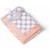 Bacati - Grey Dots Center With Solid Border 30 X 40 Inches Plush Blanket , Coral/grey