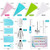 Huryfox 72 Pcs  Icing Piping Bags And Tips Set Cake Decorating Tools Kit,christmas Party Supply