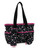 Disney Minnie Mouse Multi Piece Diaper Bag Set With Minnie Mouse Toss Heads Print (includes Changing Pad, Insulated Bottle Holder And Pacifier Holder