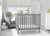 Delta Children Gateway Mini Convertible Baby Crib With Mattress, Grey