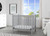 Delta Children Gateway Mini Convertible Baby Crib With Mattress, Grey