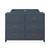 Baby Relax Miles 6-drawer Dresser, Nursery Furniture, Graphite Blue