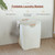 Qplove Cotton Linen Foldable Home Laundry Basket Storage Organizer Bag
