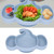 Baby Suction Plate, Cute Baby Suction Easy To   For Above 6 Months For Home Blue