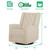 Evolur Linda Swivel Swivel Recliner Glider In Shell, Easy Assembly
