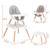 Ubesgoo 5-in-1 Baby High Chair Infant Eat Chair With Booster Seat,kid Table & Chair,gray