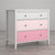 Little Seeds Monarch Hill Poppy White 3 Drawer Dresser, Pink Drawers