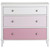 Little Seeds Monarch Hill Poppy White 3 Drawer Dresser, Pink Drawers