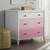 Little Seeds Monarch Hill Poppy White 3 Drawer Dresser, Pink Drawers