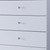 43.25 Inches 5 Drawer Chest With Straight Legs, White