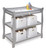 Badger Basket Sleigh Style Baby Changing Table, Gray, Includes Pad
