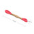 Kangqi 1pc Wooden Silicone Infant Baby Spoon Fork Safety Feeding Flatware Tableware