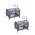 Baby Trend Trend-e Nursery Center Play Yard With Wheels, Starlight Blue (2 Pack)