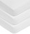 Tl Care 3 Piece 100% Cotton Jersey Knit Fitted Crib Sheet, White
