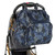 Wide Open Frame Diaper Bag Backpack And Nappy Travel Bag Tote With Changing Pad, Stroller Straps (blue Camo)