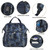 Wide Open Frame Diaper Bag Backpack And Nappy Travel Bag Tote With Changing Pad, Stroller Straps (blue Camo)