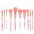 Bsroluna 10 Pcs Crystal Pink Makeup Brushes Set Ideal Make Up Brushes And Professional Tools For Women