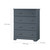 Storkcraft Brookside 4 Drawer Modern Vertical Dresser Gray Finish