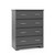 Storkcraft Brookside 4 Drawer Modern Vertical Dresser Gray Finish