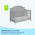 Graco Wilfred 5-in-1 Convertible Baby Crib, Pebble Gray