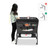 Joymor Folding Baby Changing Table,infant Diaper Station,lockable Wheels,storage Basket, Black