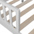 Tfixol Wooden Baby Toddler Bed Children Bedroom Furniture With Safety Guardrails White