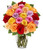 From You Flowers - Two Dozen Rainbow Roses With Free Vase (fresh Flowers)