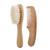 Hapeisy Natural Wool Baby Wooden Brush Comb Newborn Hair Brush Infant Head Massager