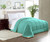 Twin Comforter Solid Aqua Green 300 Gsm Plush Siliconized Microfiber Fill Duvet Insert With 1000 Thread Count Egyptian Cotton Shell Fluffy Soft With Premium Piping & Matching Pillowcases