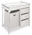 Badger Basket Modern Baby Changing Table With Hamper And 3 Baskets, White, Includes Pad