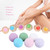 Abanopi 6pcs Organic Bath Bombs Salts Ball Handmade Spa Stress Essential Oil Exfoliating Vanilla Lavender Rose Flavor