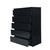 Yasbed 5-drawer Dresser Night Stands In Black Woodgrain Visit The Home Square Store