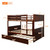 Anysun Bunk Beds For Kids ,wooden Bunk Bed Full Over Full With Twin Size Trundleh,walnut