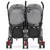 Dream On Me Volgo Twin Umbrella Stroller, Dark And Light Grey