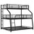 Metal Triple Bunk Bed Frames With Built-in Ladder And Full-length Safety Guardrails For Boys& Girls&teens, No Box Spring Needed Platform, Twin Xl Xl Over Queen, Black