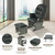 Topbuy Ergonomic Rocking Chair Baby Nursery Chair Glider With Ottoman Light Dark Grey