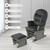 Topbuy Ergonomic Rocking Chair Baby Nursery Chair Glider With Ottoman Light Dark Grey
