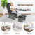 Topbuy Ergonomic Rocking Chair Baby Nursery Chair Glider With Ottoman Light Dark Grey