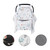 Sjehome Baby Car Seat Cover,2 Layer Windows Baby Carrier Windproof Cotton Fleece Canopy For Newborn Boys And Girls