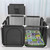 50in Large Foldable Baby Playpen Kids Playard 360° Safe Infant Play Game Fence W/ Breathable Mesh Zip Gate Basketball Hoop For 0-6 Year Old Indoors Outdoor, Black