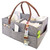 Taicanon Baby Diaper Organizer Portable Felt Baby Diaper Caddy Nursery Storage Nappy Bag Organizer Container(grey)