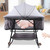 Oukaning Grey Portable Baby Bassinet Infant Nursery Crib Basket Sleeper Bed