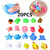 20pcs Baby Bath Time Fun Mini Animals Squeeze Squeakers And Squirters Rubber Bathtub Toys