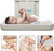 Sxm Fold Down Baby Changing Station Horizontal Baby Change Table With Safety Straps For Commercial Restrooms (2 White Granite)