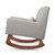 Nursery Works Sleepytime Rocker In Performance Grey Eco-weave With Walnut Legs