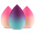Duaiu Makeup Sponge Blender 3 Pcs Gradient Beauty Blender Foundation Sponges Set Makeup Puffs Latex Free Concealer Sponge Applicator Sponges Puffs