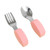 Shulemin 2pcs/set Baby Tableware Set Cartoon Handle Anti-slip Safe Baby Training Spoon Fork Kit For Infant