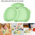 With Suction,divided Placemat Dish For Toddlers And Kids,baby First Stage Training Supplies , Green