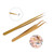 Dcenta 2pcs Straight & Curved Tweezers Nippers False Eyelash Extension Stainless Steel Pointed Clip Nail Art Nippers